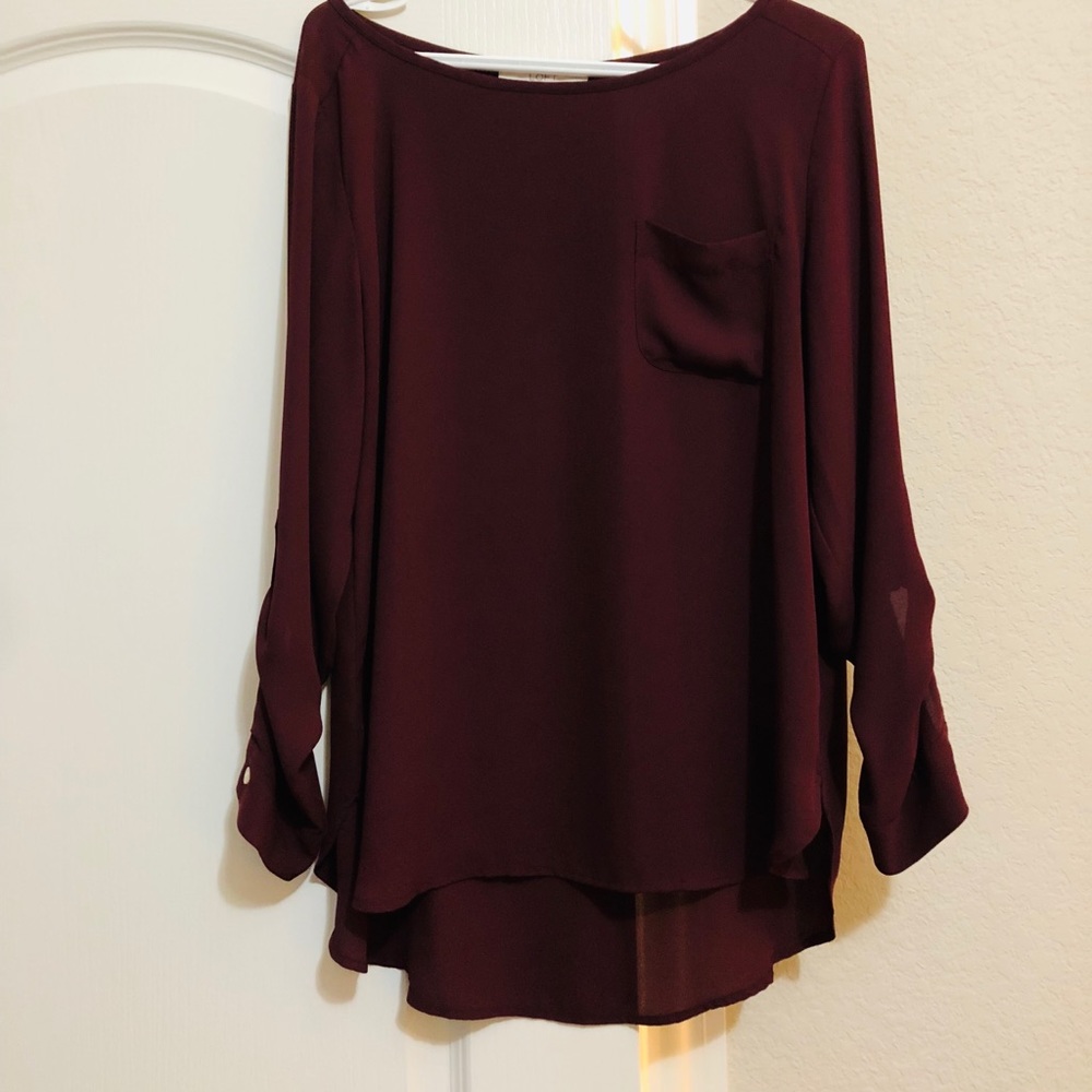 Gorgeous burgundy loft blouse